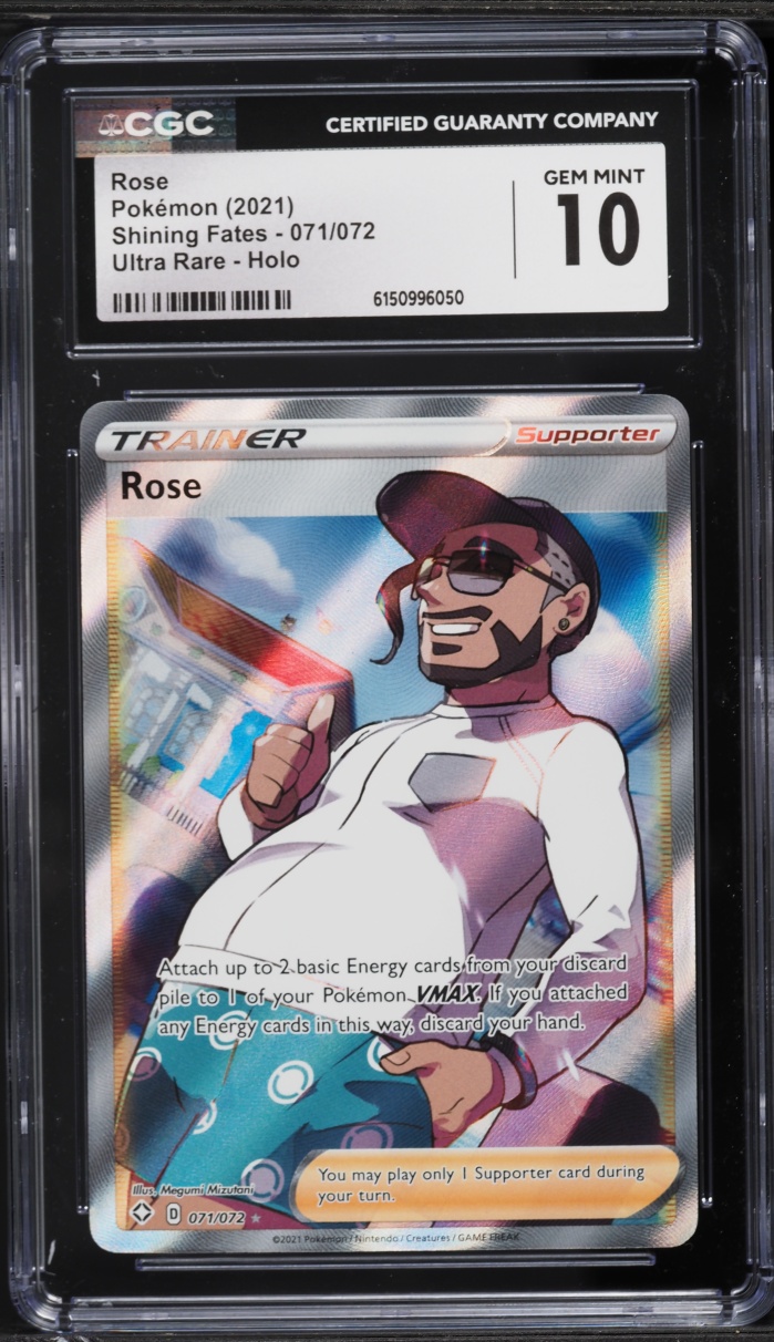 2021 Pokemon Sword & Shield Shining Fates Full Art Rose #071 CGC 10 GEM MINT