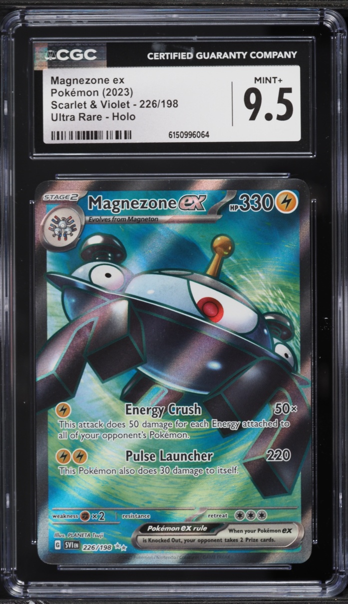 2023 Pokemon Scarlet & Violet Full Art Magnezone EX #226 CGC 9.5 MINT+