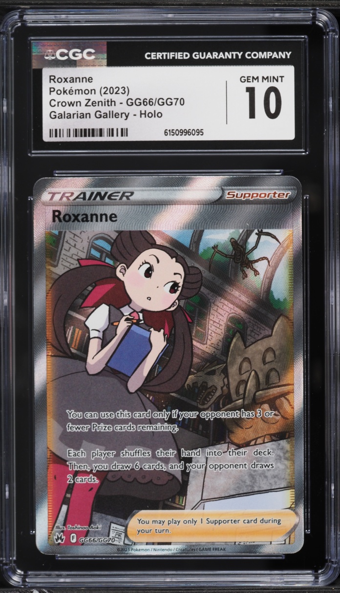 2023 Pokemon Sword & Shield Crown Zenith Full Art Roxanne #GG66 CGC 10 GEM MINT