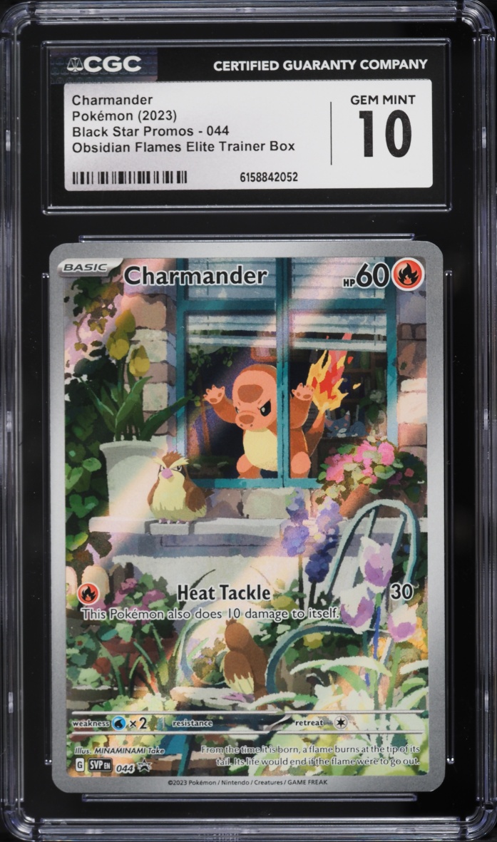 2023 Pokemon Scarlet & Violet Promo Obsidian Flames ETB Full Art Charmander #44 CGC 10 GEM MINT