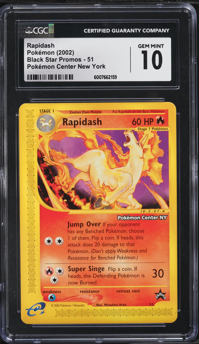 2002 Pokemon Black Star Promo Center New York Rapidash #51 CGC 10 GEM MINT - Main Image