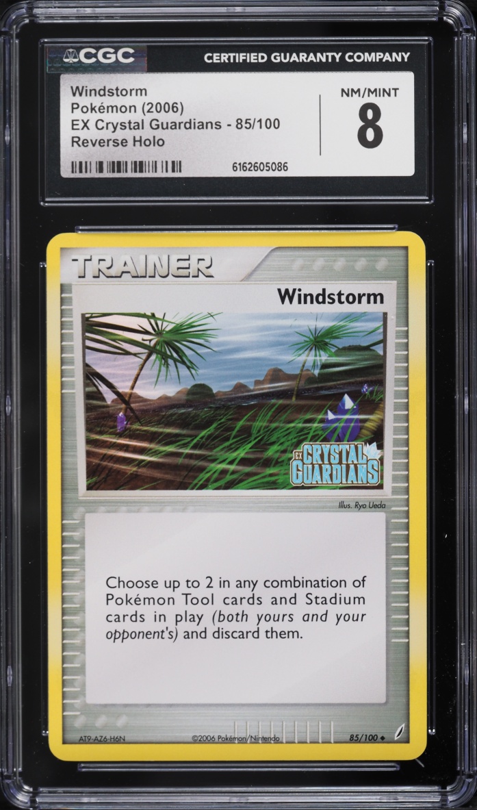 2006 Pokemon EX Crystal Guardians Reverse Holo Windstorm #85 CGC 8 NM-MT