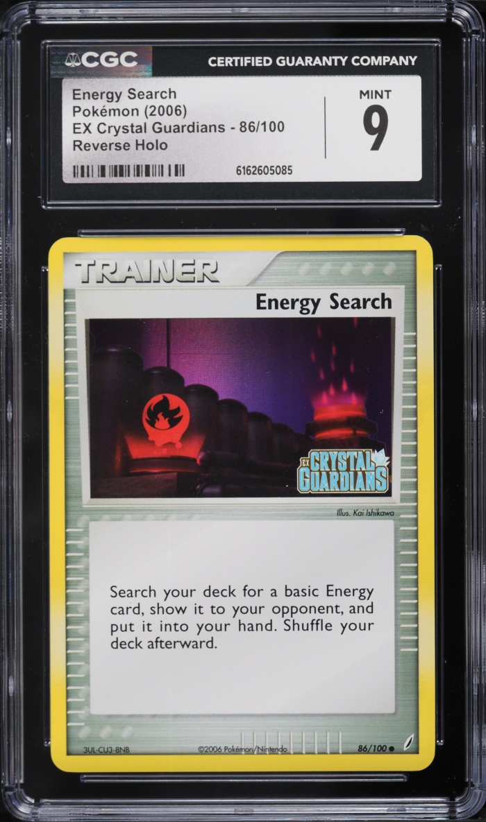 2006 Pokemon EX Crystal Guardians Reverse Holo Energy Search #86 CGC 9 MINT