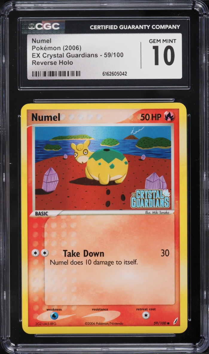 2006 Pokemon EX Crystal Guardians Reverse Holo Numel #59 CGC 10 GEM MINT