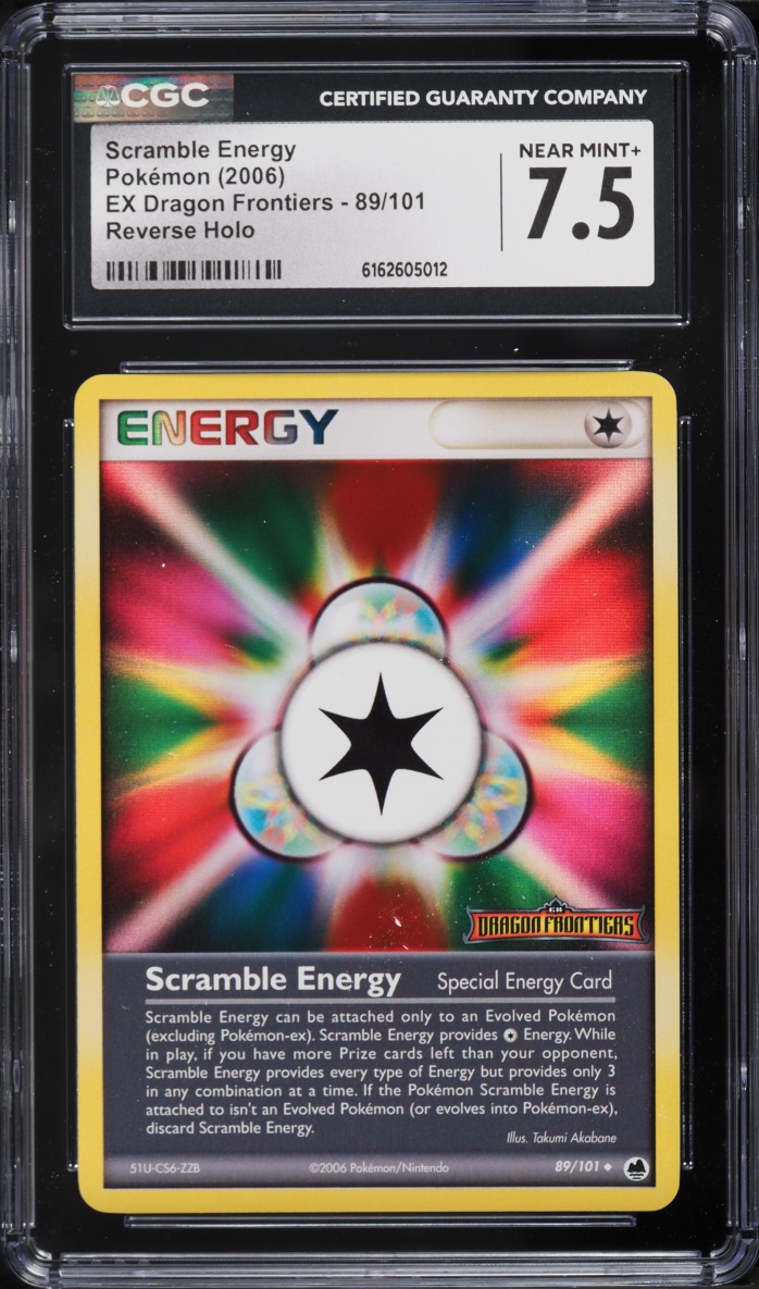 2006 Pokemon EX Dragon Frontiers Reverse Holo Scramble Energy #89 CGC 7.5 NRMT+