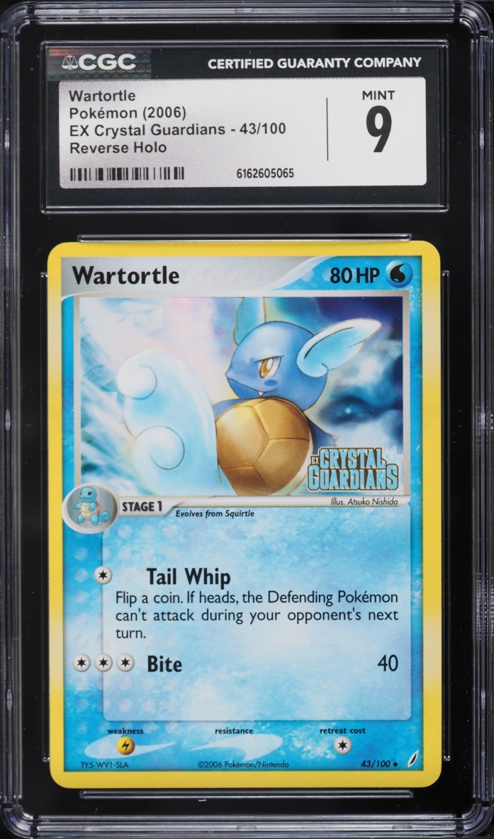 2006 Pokemon EX Crystal Guardians Reverse Holo Wartortle #43 CGC 9 MINT