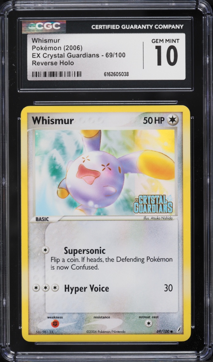 2006 Pokemon EX Crystal Guardians Reverse Holo Whismur #69 CGC 10 GEM MINT