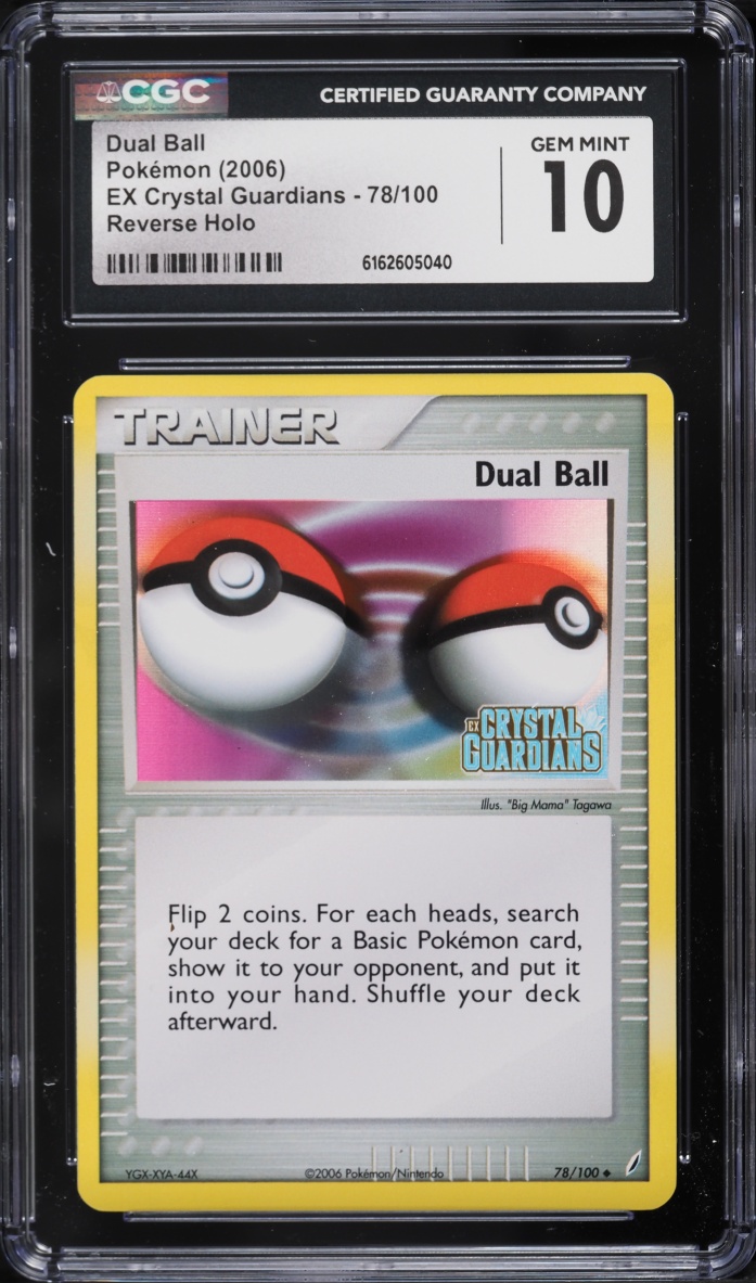 2006 Pokemon EX Crystal Guardians Reverse Holo Dual Ball #78 CGC 10 GEM MINT