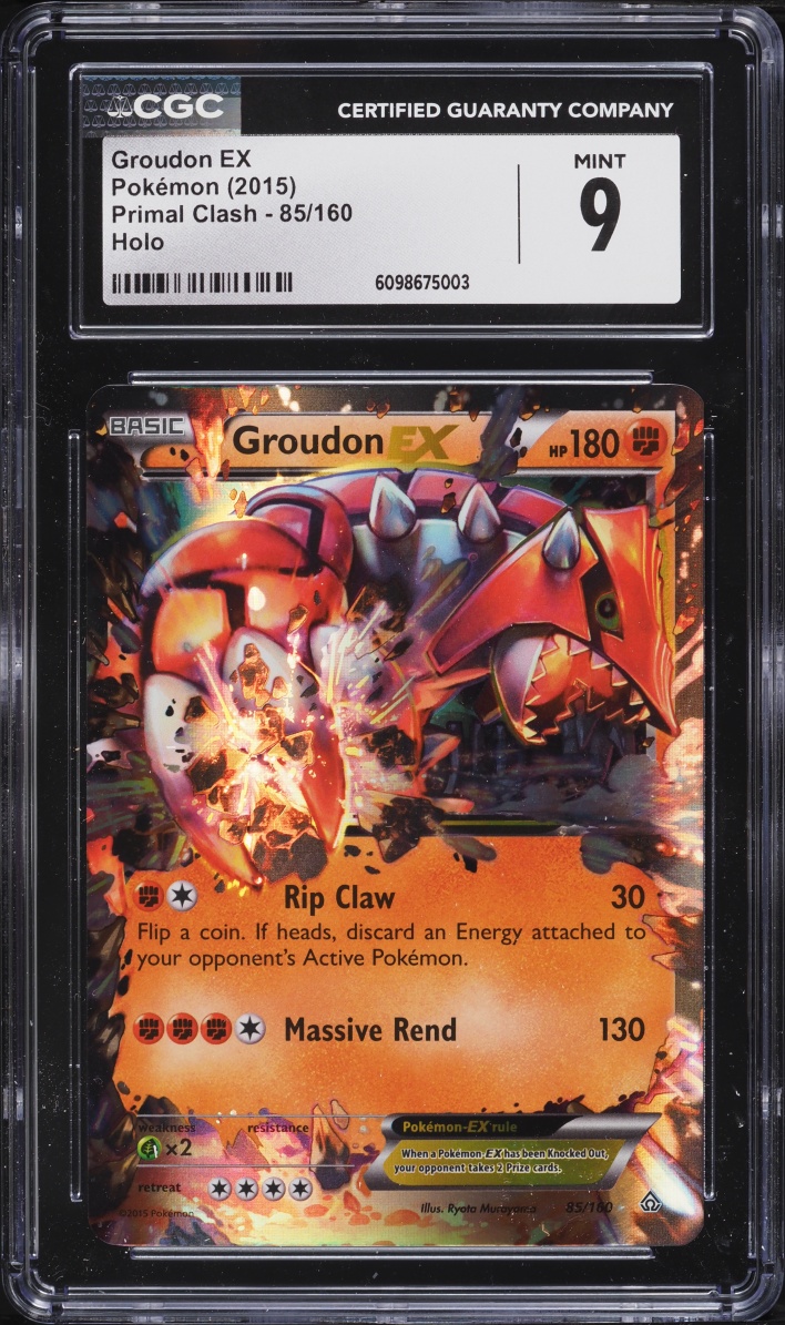 2015 Pokemon XY Primal Clash Holo Groudon EX #85 CGC 9 MINT