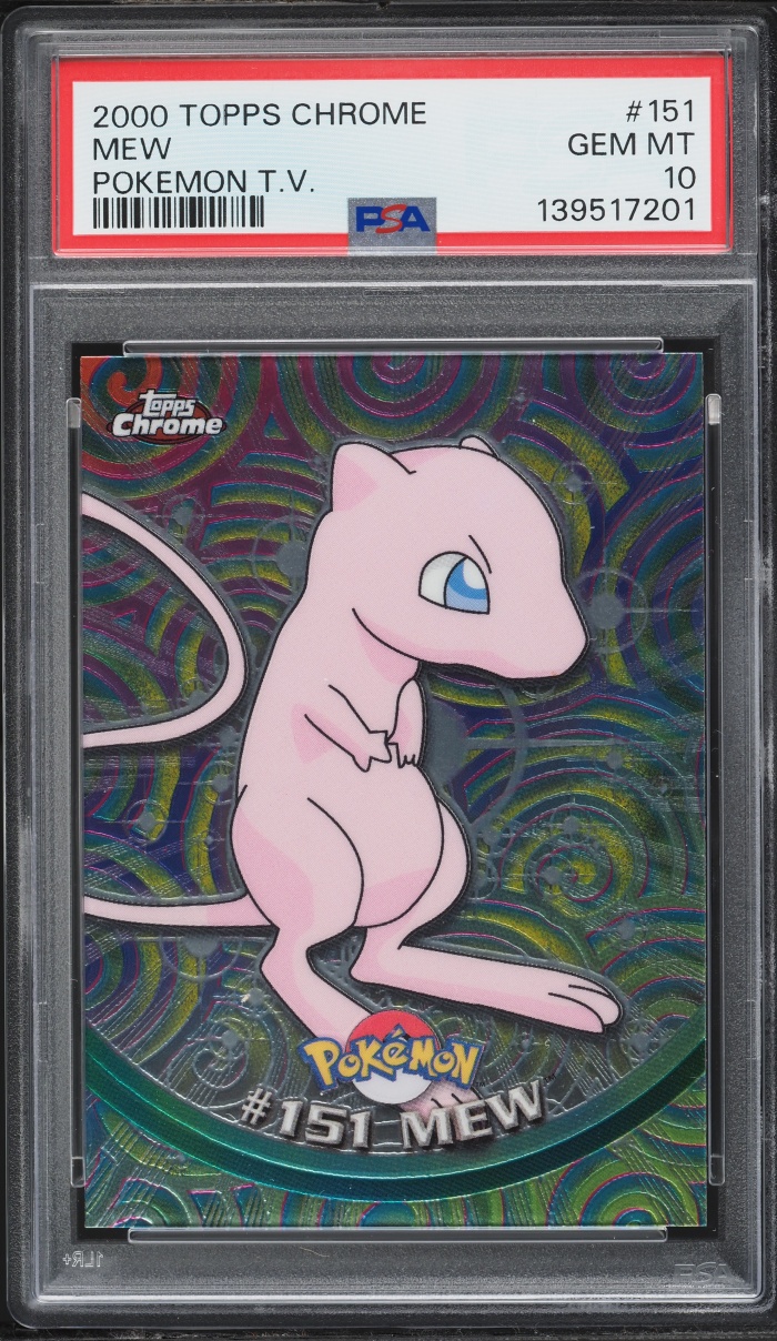 2000 Topps Chrome Pokemon TV Series 2 Mew #151 PSA 10 GEM MINT