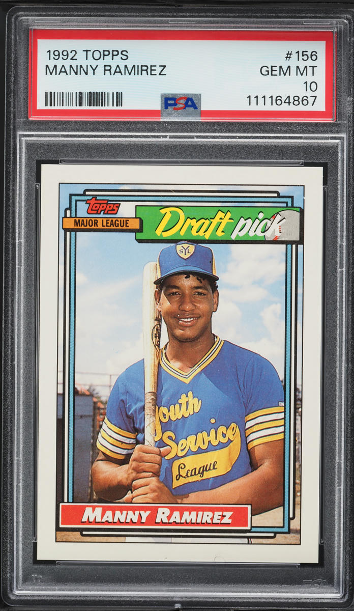1992 Topps Manny Ramirez ROOKIE #156 PSA 10 GEM MINT