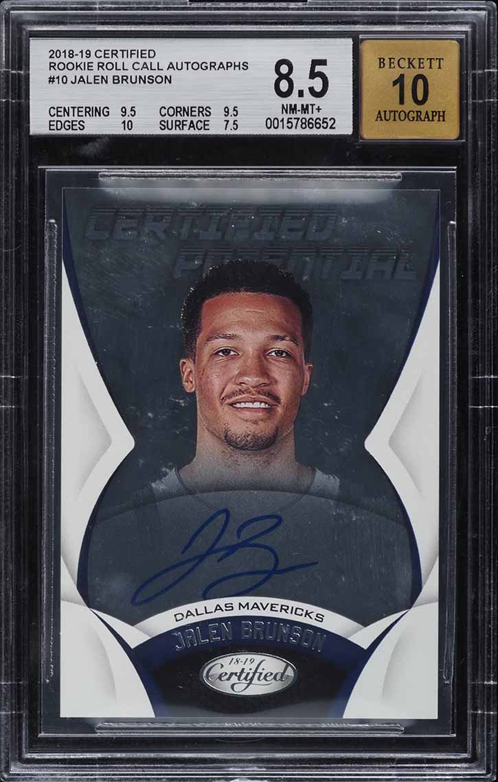 jalen brunson rookie auto ジェイレン・ブランソン SELECT AUTO GOLD