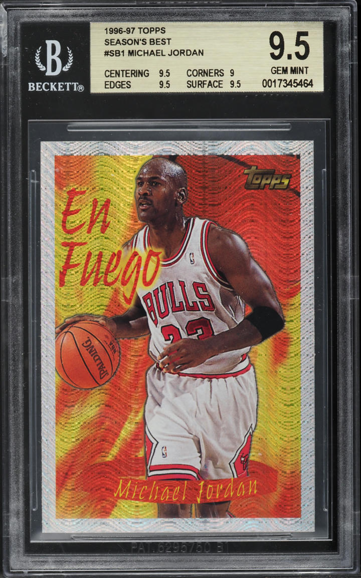 1996 Topps Season's Best Michael Jordan #1 BGS 9.5 GEM MINT