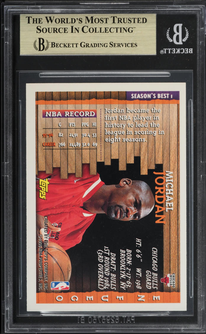 1996 Topps Season's Best Michael Jordan #1 BGS 9.5 GEM MINT