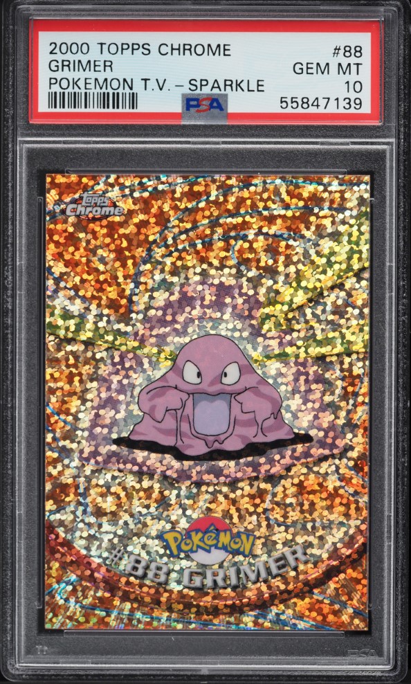 2000 Topps Chrome Pokemon Series 2 Sparkle Grimer #88 PSA 10 GEM MINT