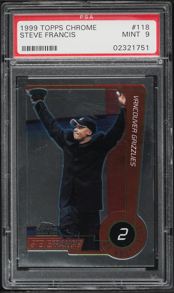 1999 Topps Chrome Steve Francis ROOKIE #118 PSA 9 MINT