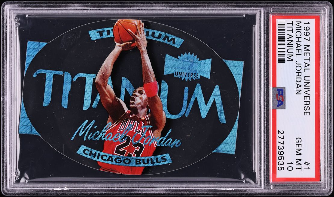 1997 Metal Universe Titanium Die-Cut Michael Jordan #1 PSA 10 GEM MINT
