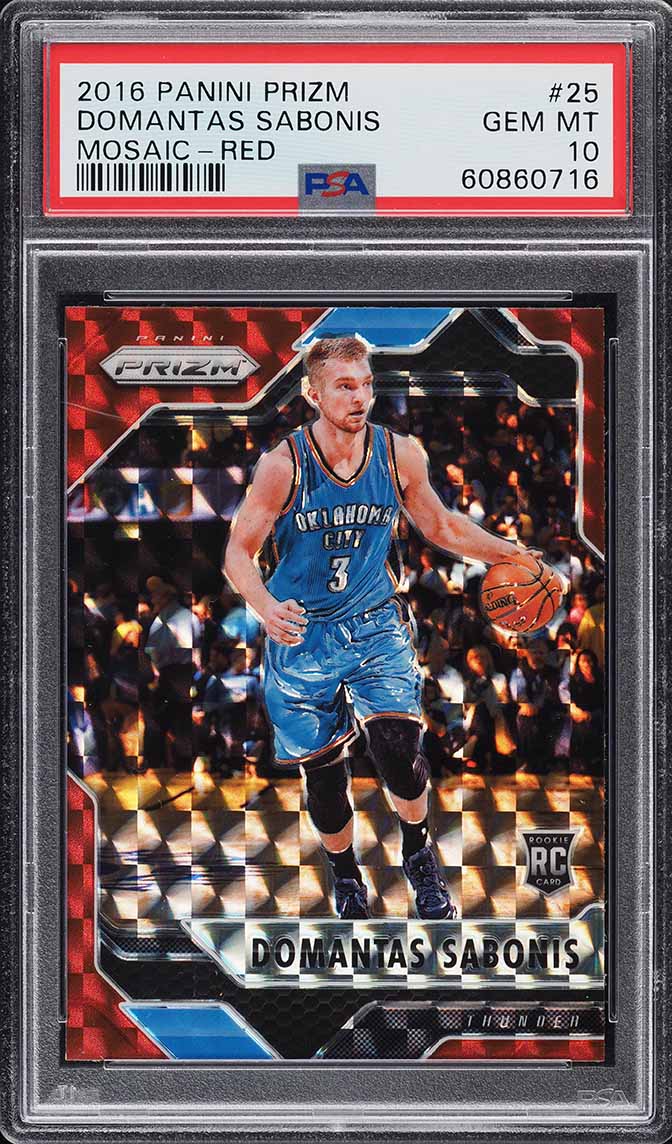 2016 Panini Prizm Mosaic Red Domantas Sabonis ROOKIE #25 PSA 10 GEM MINT