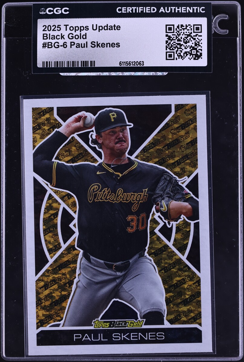2025 Topps Update Black Gold Paul Skenes #BG-6 CGC AUTH