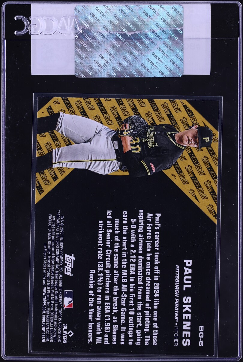 2025 Topps Update Black Gold Paul Skenes #BG-6 CGC AUTH