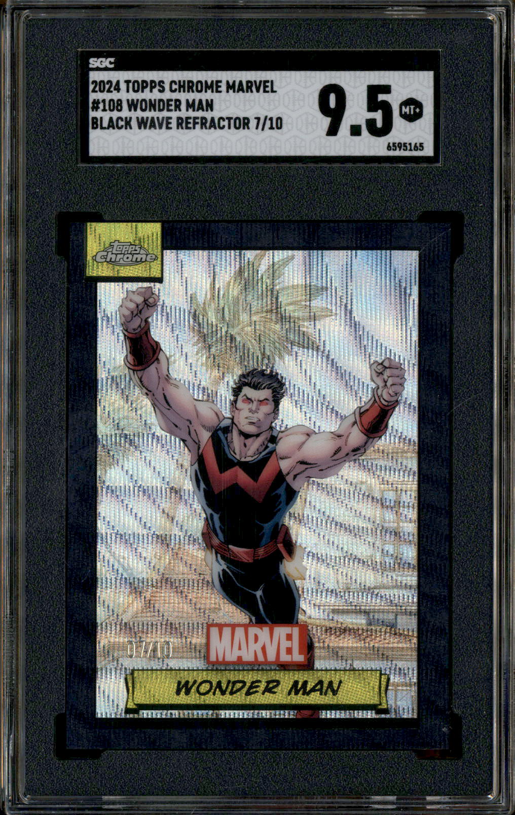 2024 Topps Chrome Marvel Black Wave Refractor #108 Wonder Man /10 SGC 9 ...