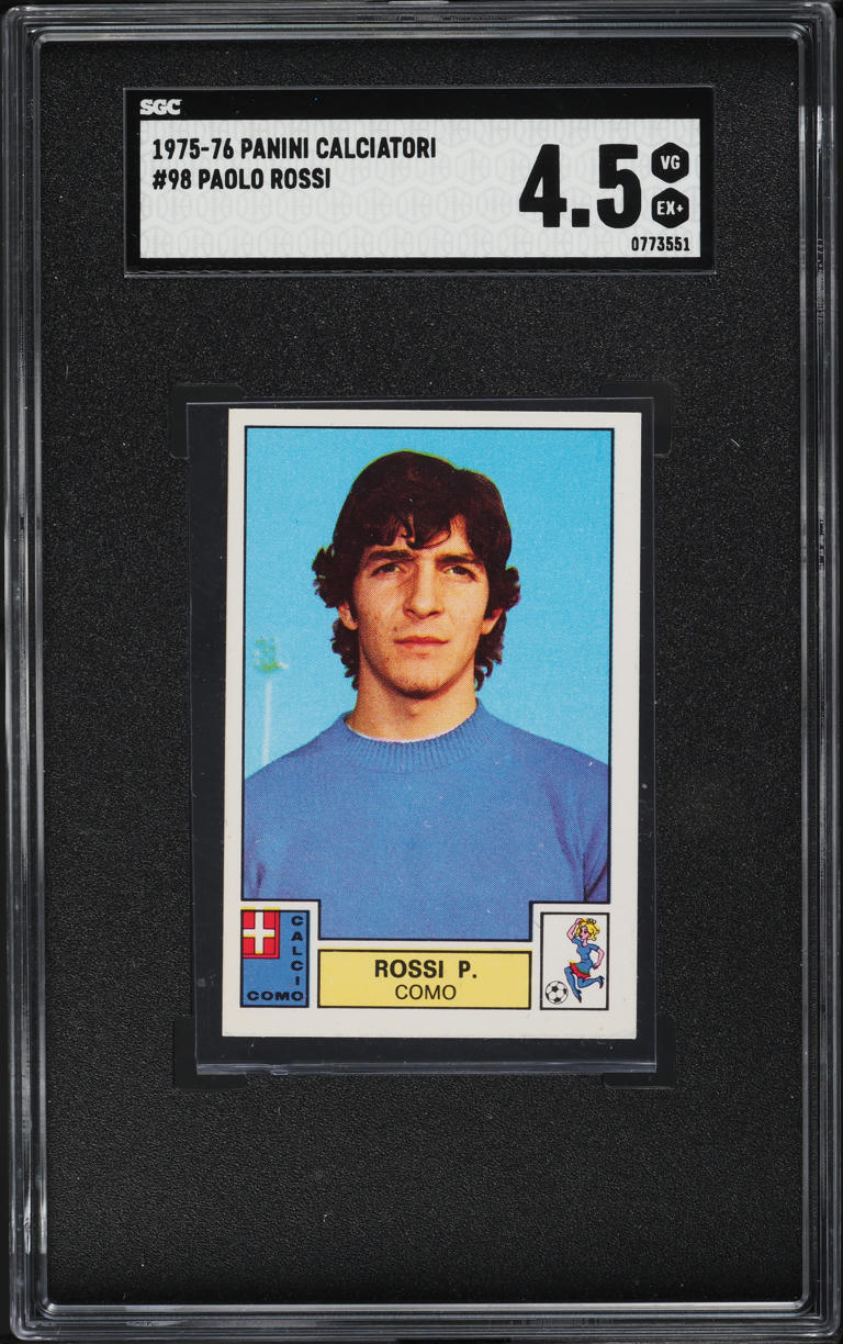 1975 Panini Calciatori Paolo Rossi ROOKIE #98 SGC 4.5 VGEX+