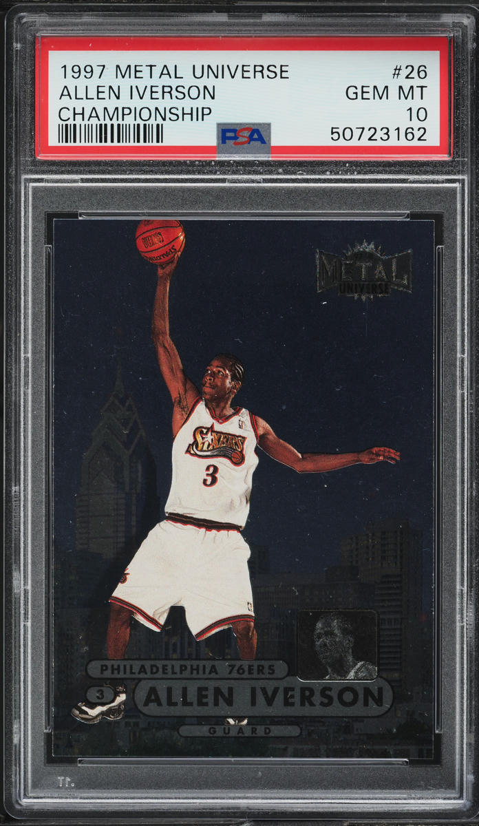 1997 Metal Universe Championship Allen Iverson #26 PSA 10 GEM MINT