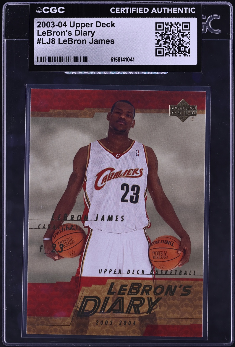 2003 Upper Deck LeBron's Diary LeBron James ROOKIE #LJ8 CGC AUTH