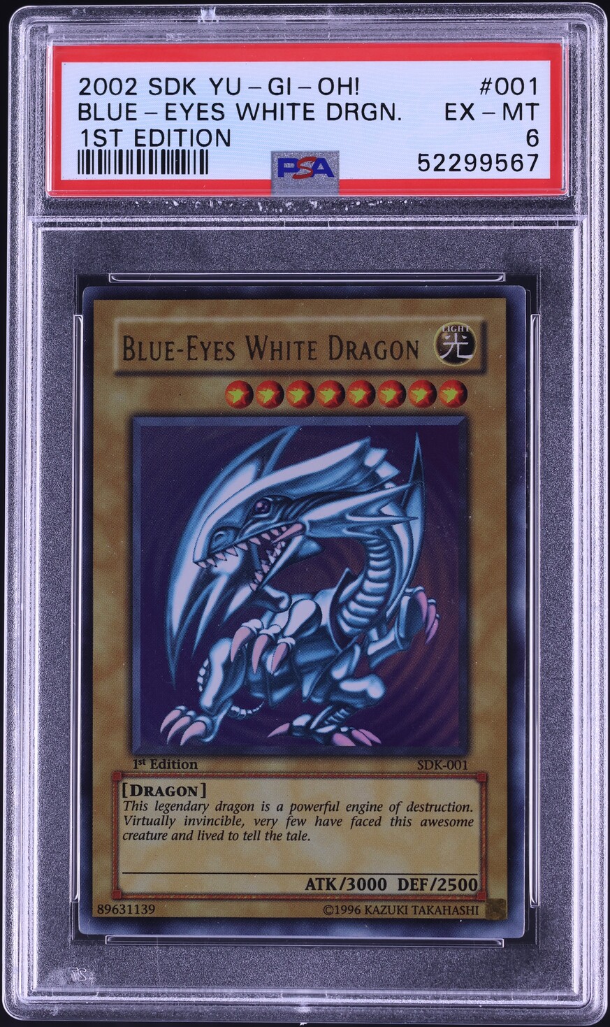 2002 YuGiOh! Starter Deck Kaiba 1st Ed BlueEyes White Dragon