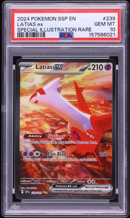 2024 Pokemon Scarlet & Violet Surging Sparks SIR Latias ex #239 PSA 10 GEM MINT