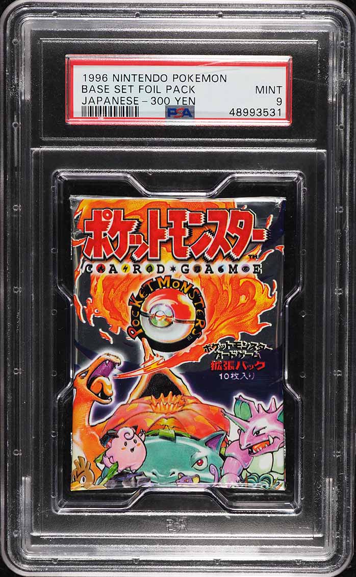 1996 Pokemon Japanese Base Set Booster Pack PSA 9 MINT