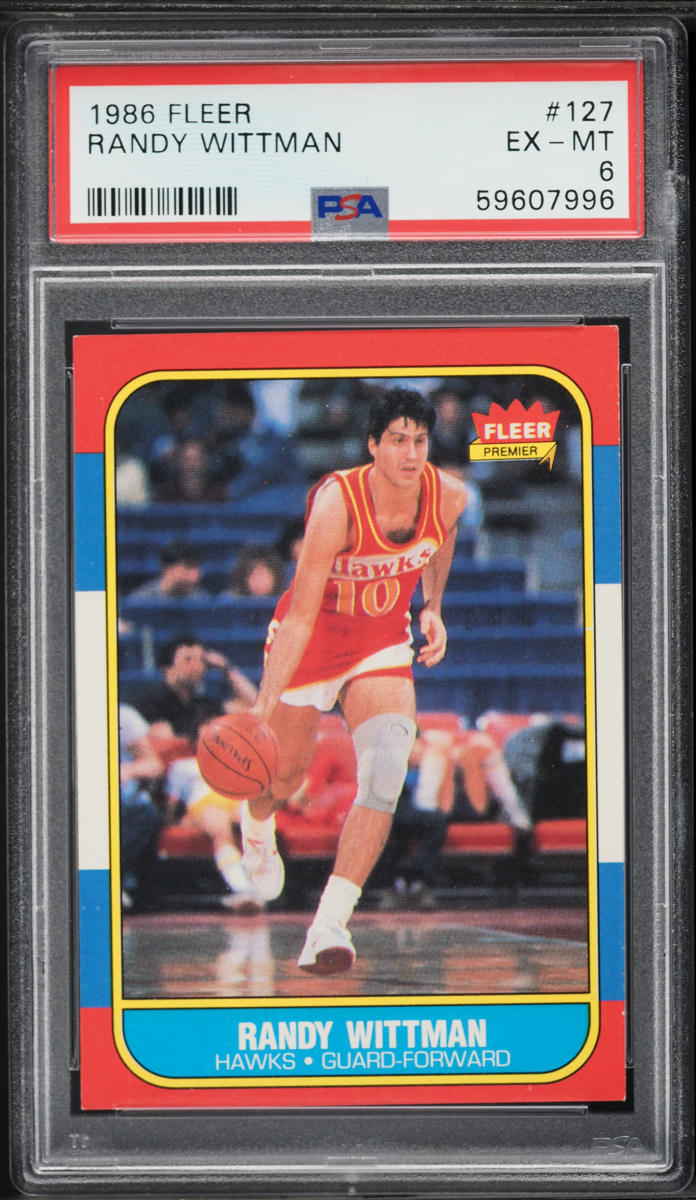 1986 Fleer Basketball Randy Wittman #127 PSA 6 EXMT