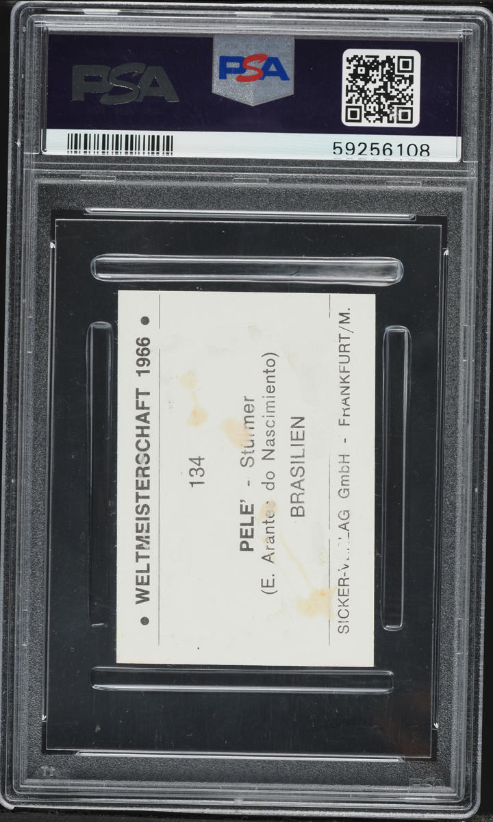 1966 Sicker Verlag Weltmeisterschaft Pele #134 PSA 1 PR
