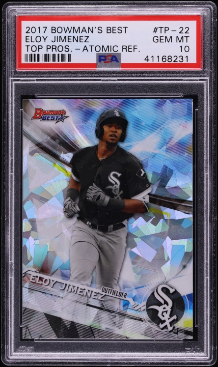 2017 Bowman's Best Atomic Refractor Eloy Jimenez PROSPECT #TP-22 PSA 10 GEM MINT
