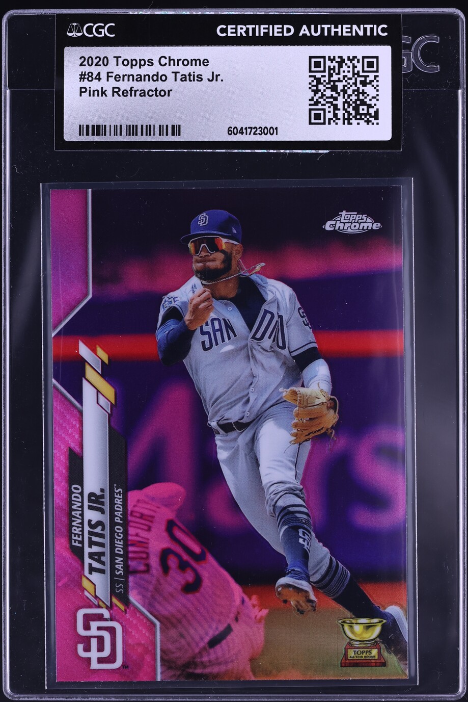 2020 Topps Chrome Pink Refractor Fernando Tatis Jr. #84 CGC AUTH on ...