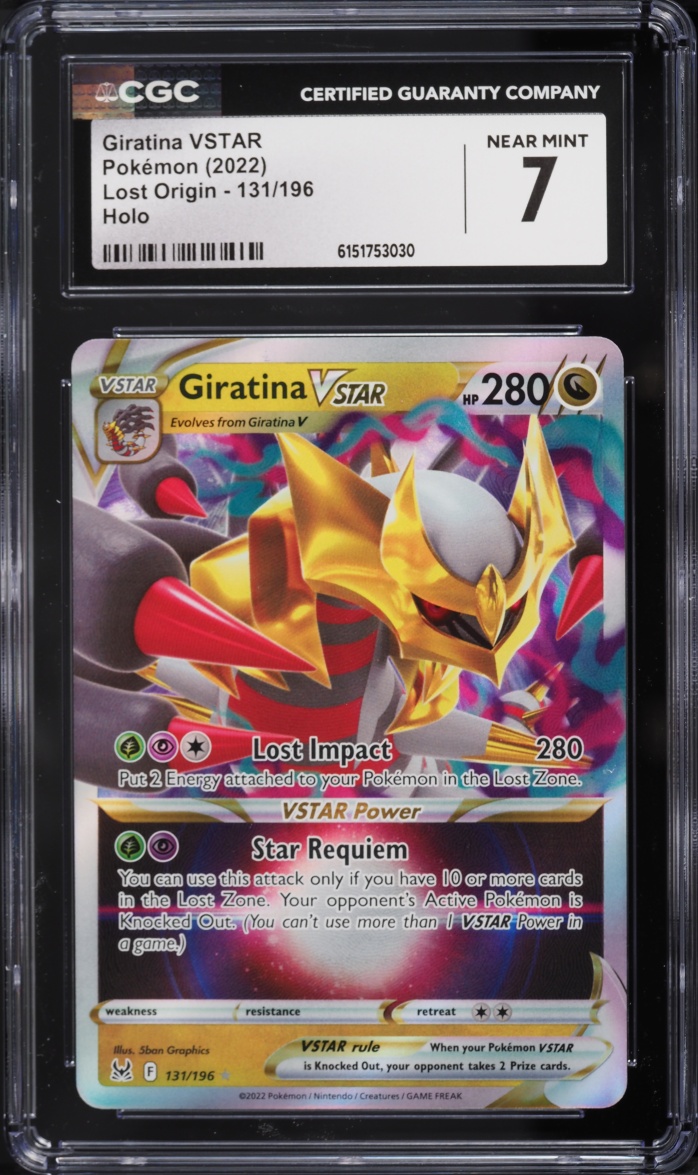 2022 Pokemon Sword & Shield Lost Origin Holo Giratina VSTAR #131 CGC 7 NRMT