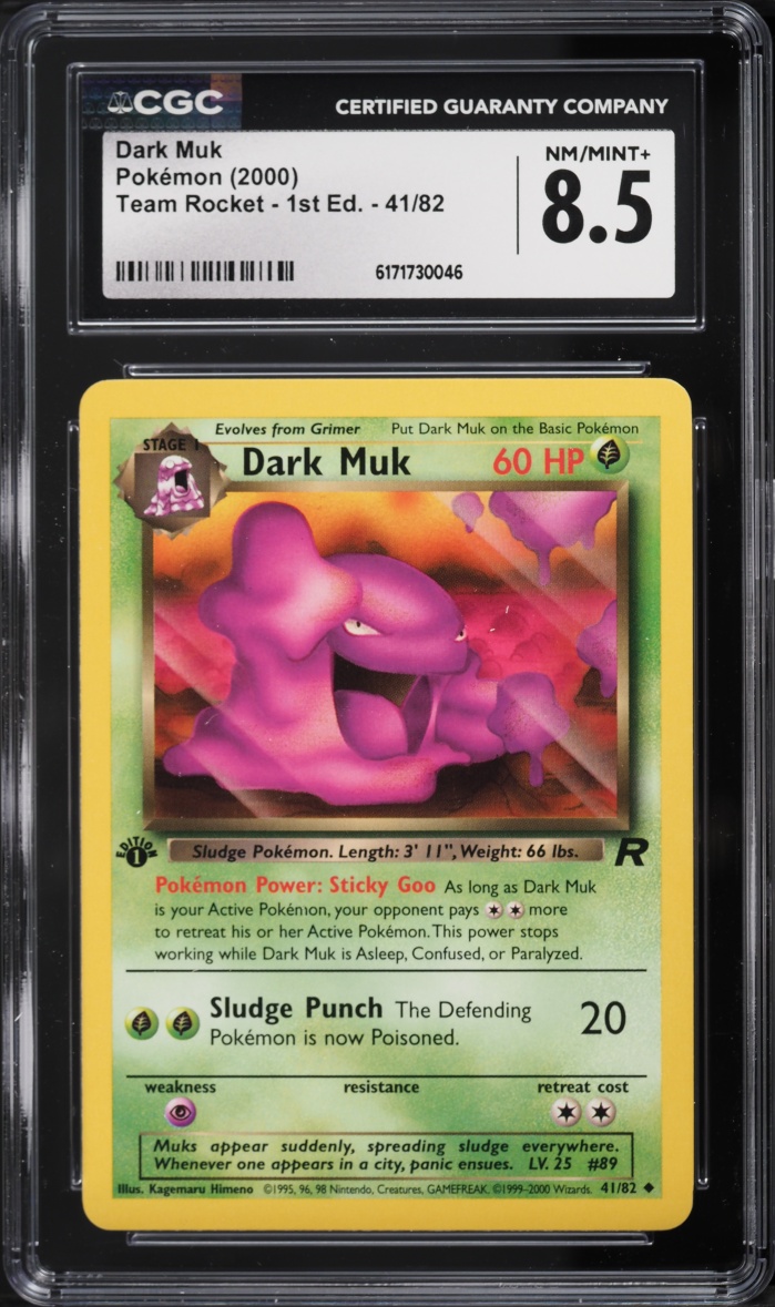 2000 Pokemon Team Rocket 1st Edition Dark Muk #41 CGC 8.5 NM-MT+