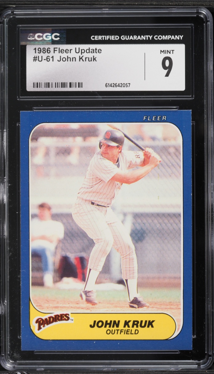 1986 Fleer Update John Kruk ROOKIE #U-61 CGC 9 MINT