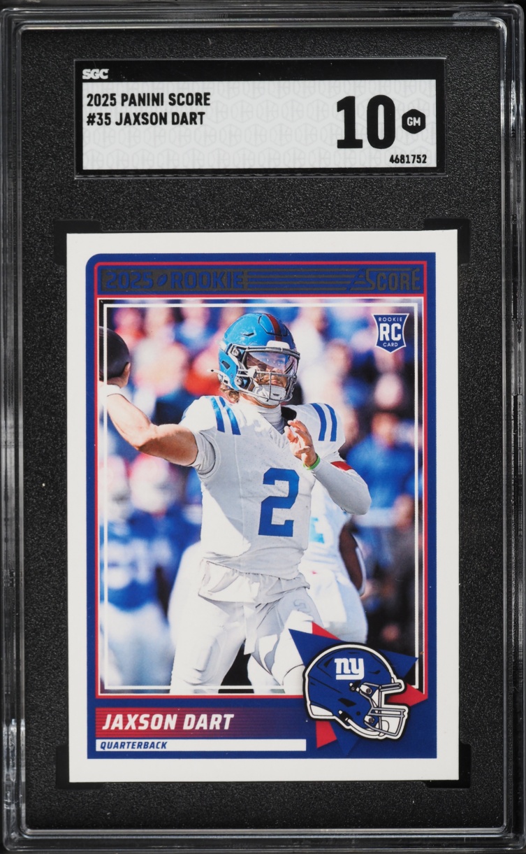 2025 Score Football Jaxson Dart ROOKIE #35 SGC 10 GEM MINT