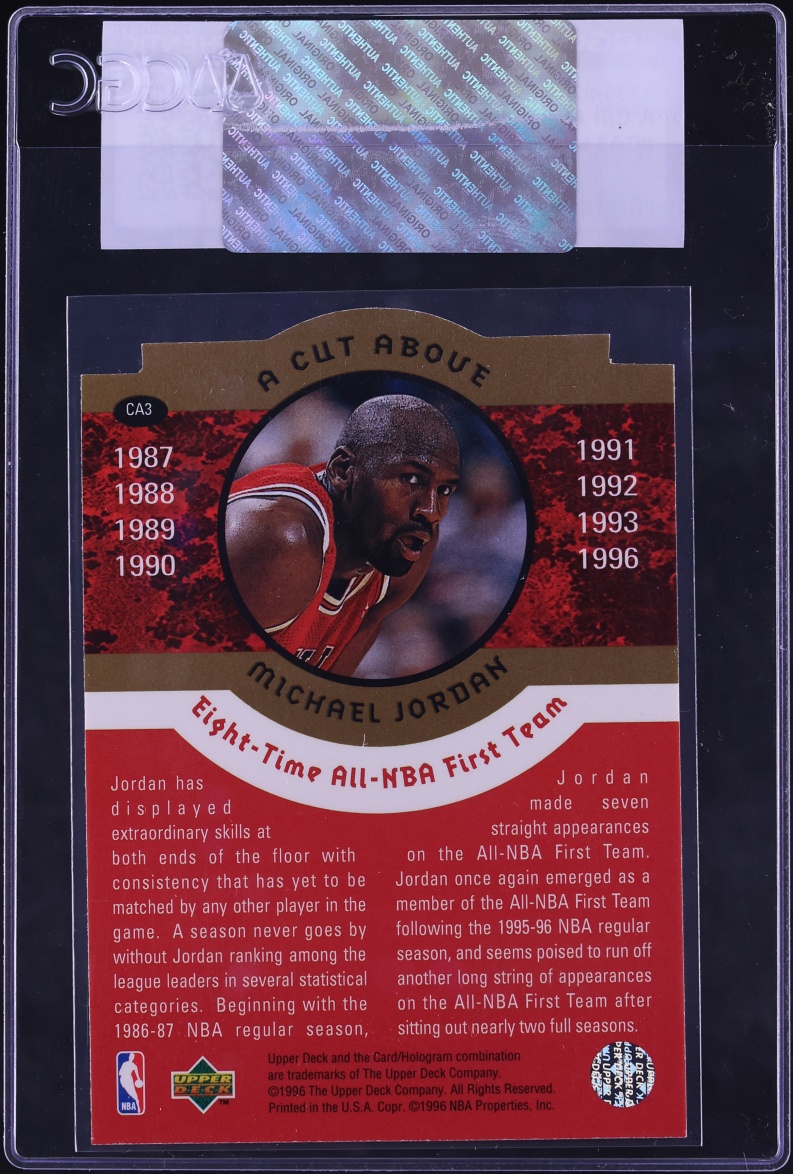 1996 Collector's Choice A Cut Above Die-Cut Michael Jordan #CA3 CGC AUTH