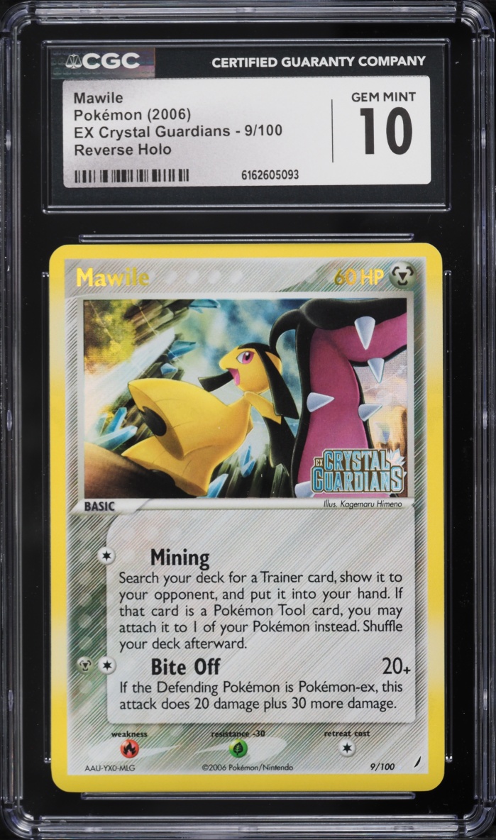 2006 Pokemon EX Crystal Guardians Reverse Holo Mawile #9 CGC 10 GEM MINT