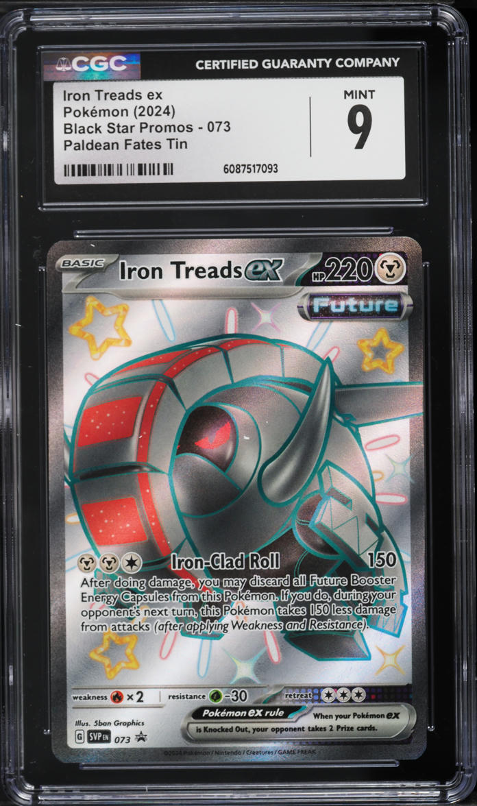 2024 Pokemon Scarlet & Violet Promo Paldean Fates Tin Iron Treads ex #73 CGC 9 MINT