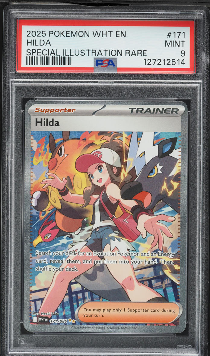 2025 Pokemon Scarlet & Violet White Flare SIR Hilda #171 PSA 9 MINT