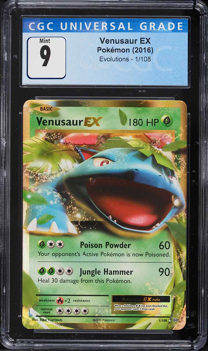 2016 Pokemon XY Evolutions Venusaur EX #1 CGC 9 MINT