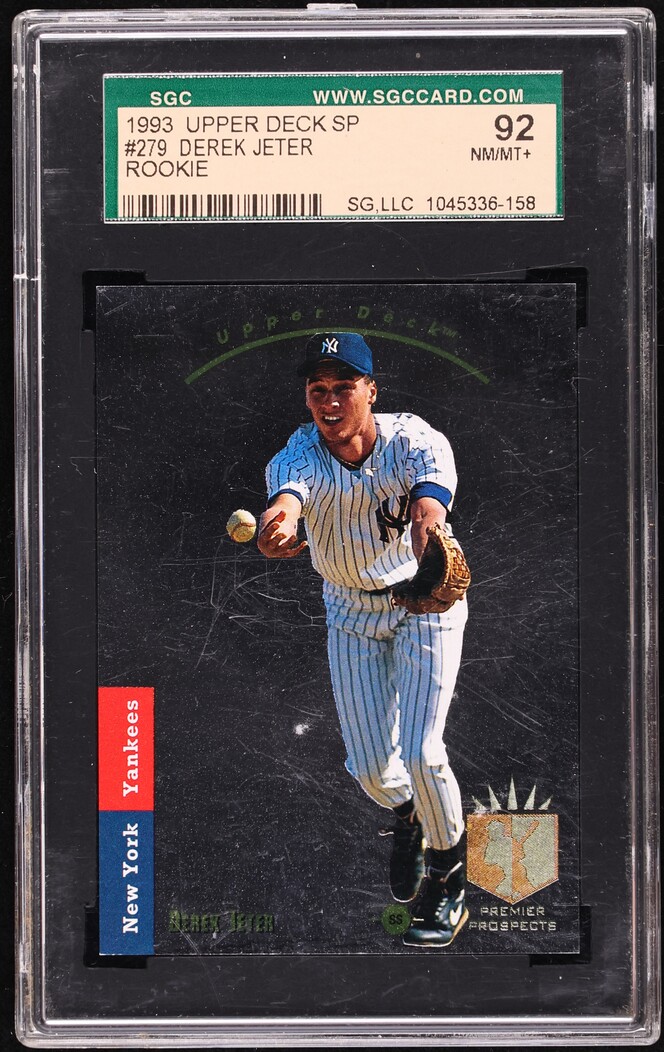 1993 SP Foil Derek Jeter ROOKIE #279 SGC 8.5 NM-MT+