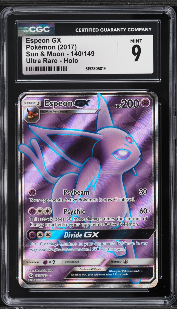 2017 Pokemon Sun & Moon Full Art Espeon GX #140 CGC 9 MINT