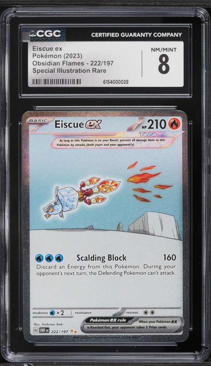 2023 Pokemon Scarlet & Violet Obsidian Flames SIR Eiscue ex #222 CGC 8 NM-MT
