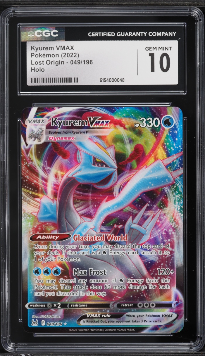2022 Pokemon Sword & Shield Lost Origin Full Art Kyurem VMAX #49 CGC 10 GEM MINT