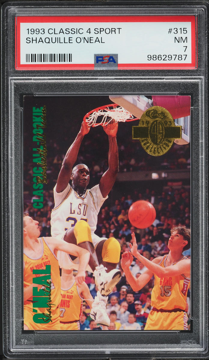 1993 Classic 4 Sport Shaquille O'Neal #315 PSA 7 NRMT