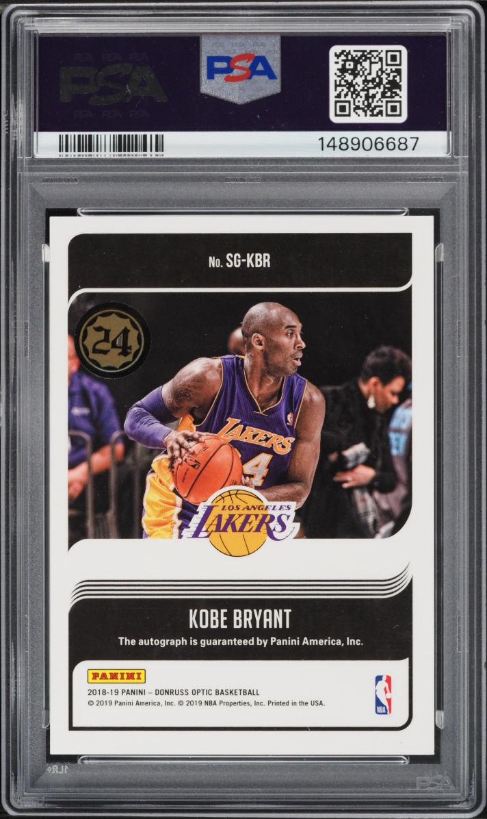 2018 Donruss Optic Signature Series Kobe Bryant AUTO DNA 10 #SG-KBR PSA 8 NM-MT